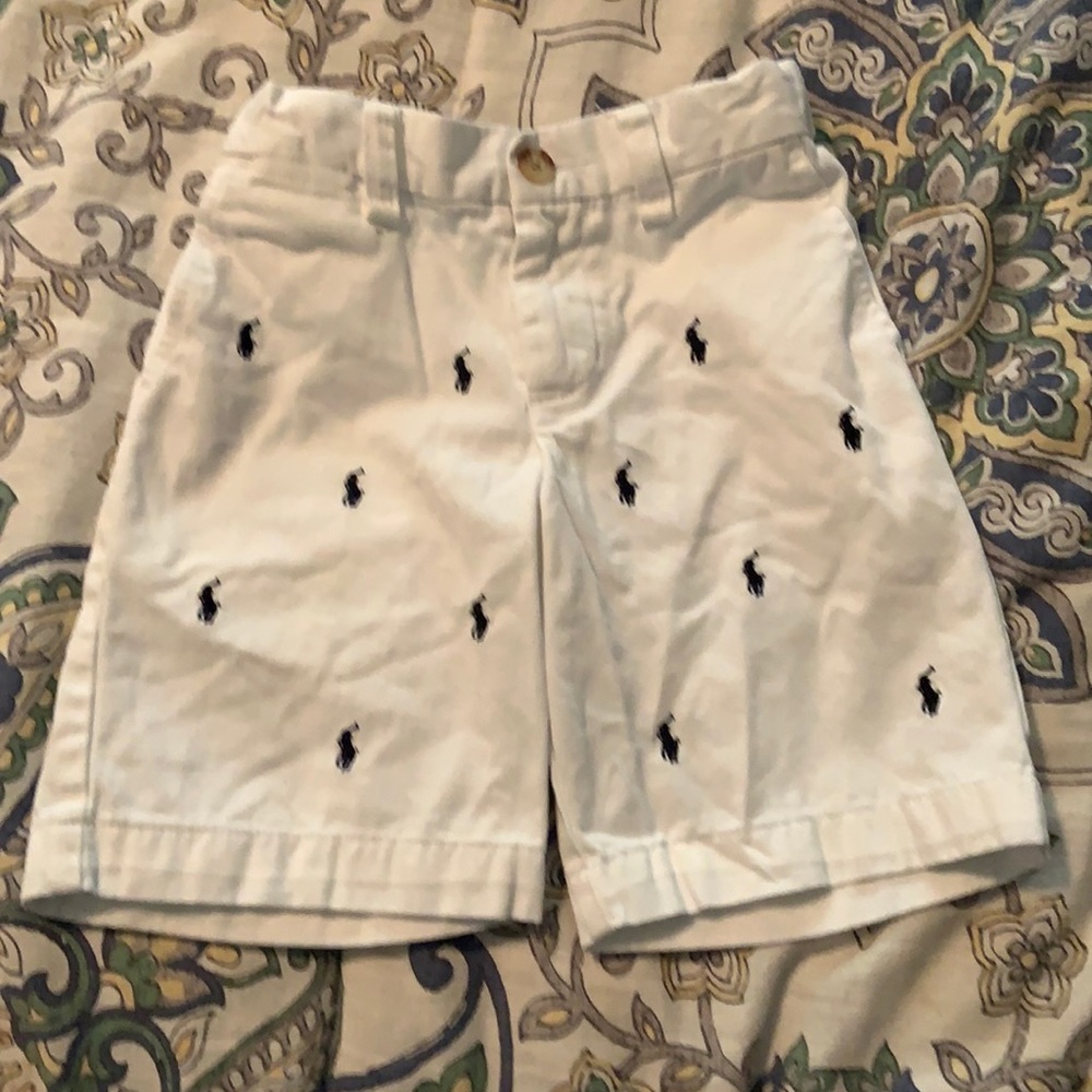 Polo white with blue horse shirts